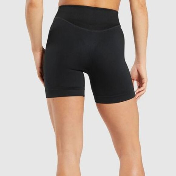 Gymshark Women's Sweat Seamless Shorts in Black - Picture 2 of 7